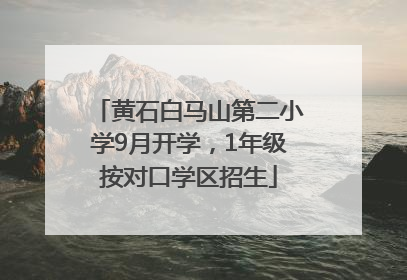 黄石白马山第二小学9月开学，1年级按对口学区招生